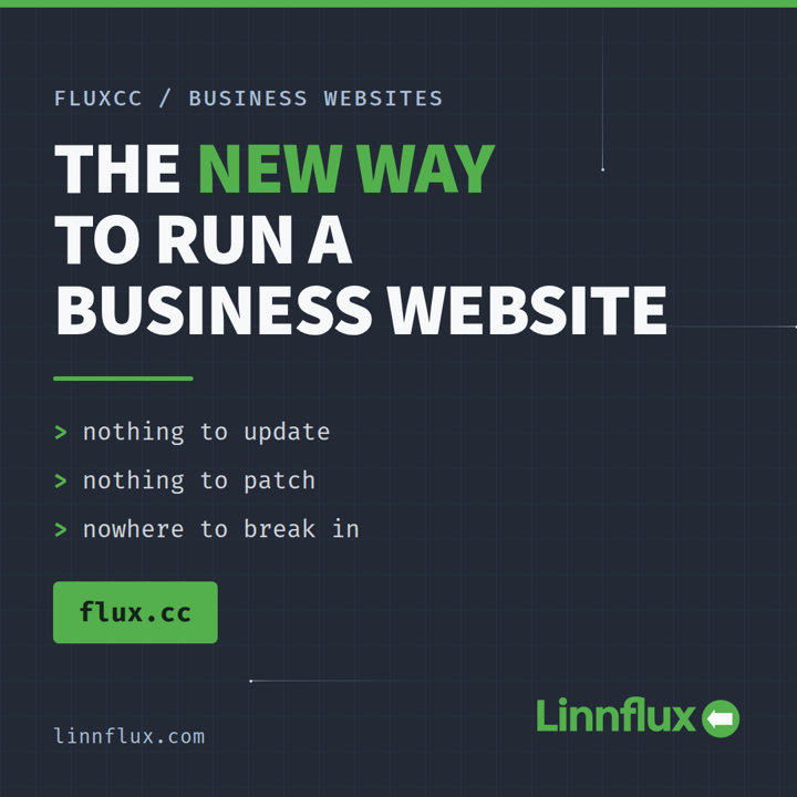 Sample social post for a web company: The New Way to Run a Business Website